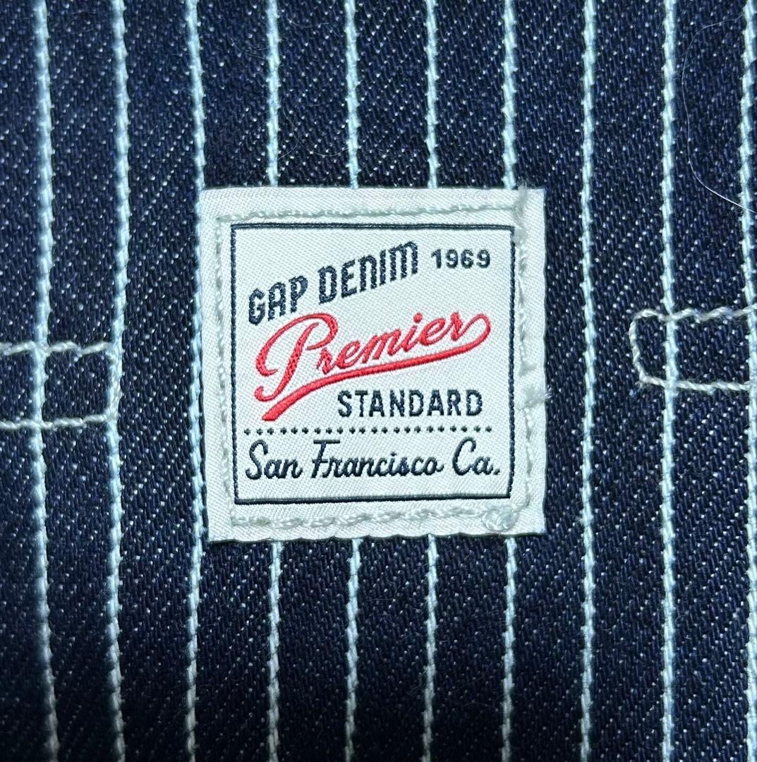美品 GAP デニムジャケット ストライプ ヒッコリー柄 チョアジャケット M