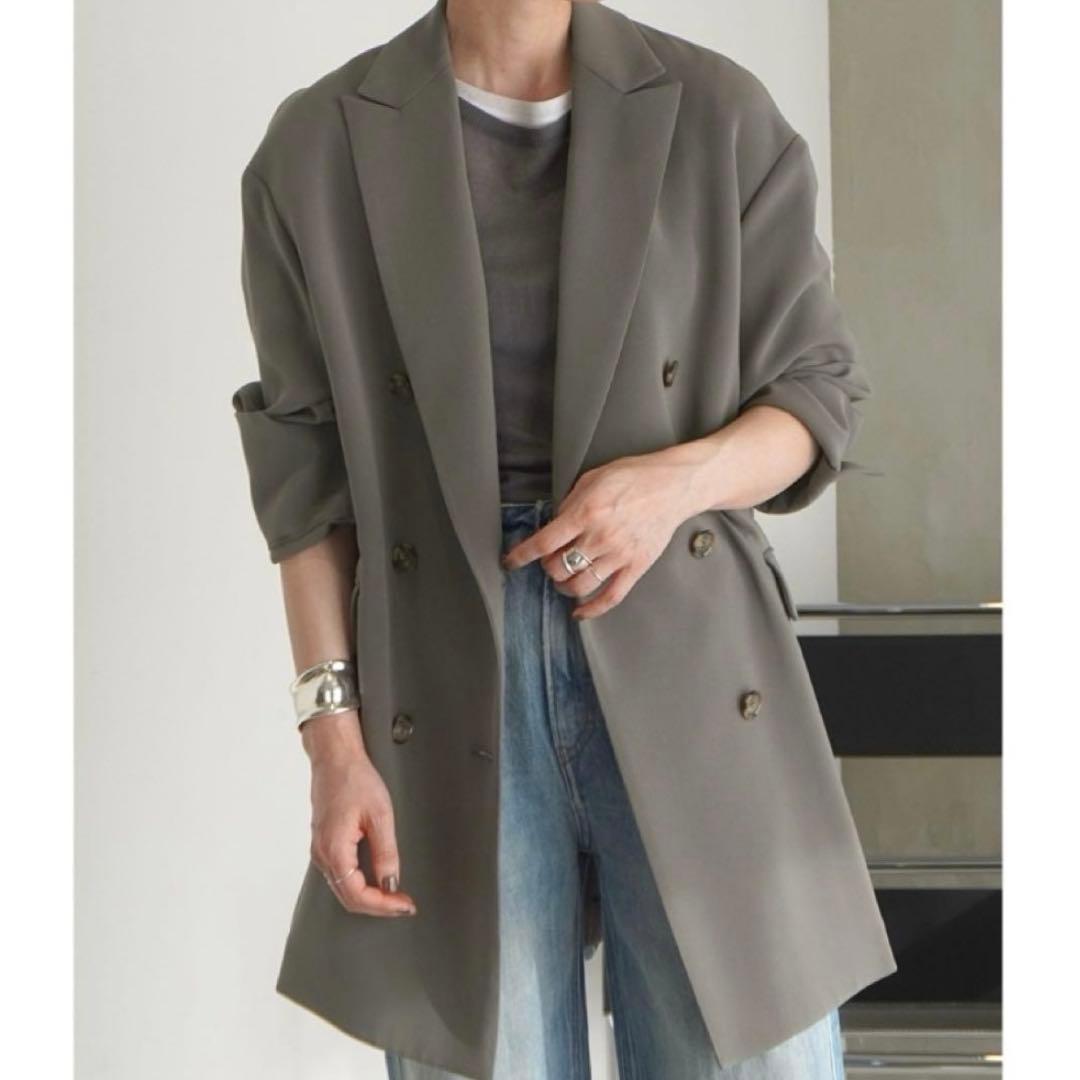 美品✨即完売品 ap studio ダブルブレストジャケット38カーキ