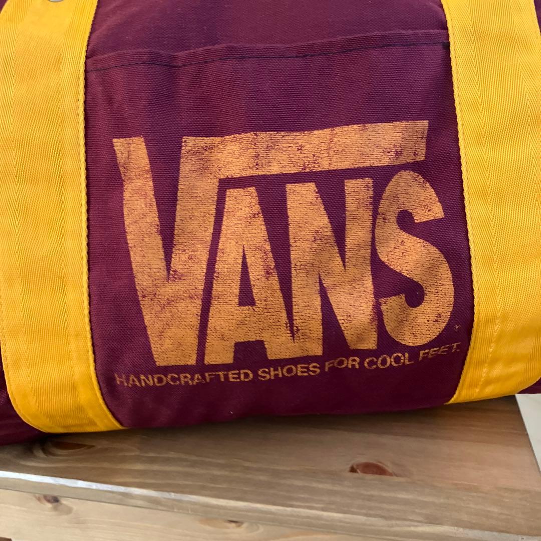 VANS バーガンディ/イエロー ドラムバッグ