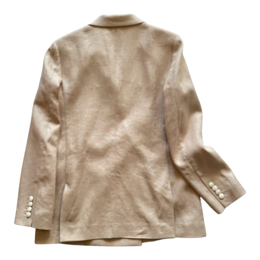 UNITED ARROWS リネン ダブルジャケット ブレザー 6ボタン 40