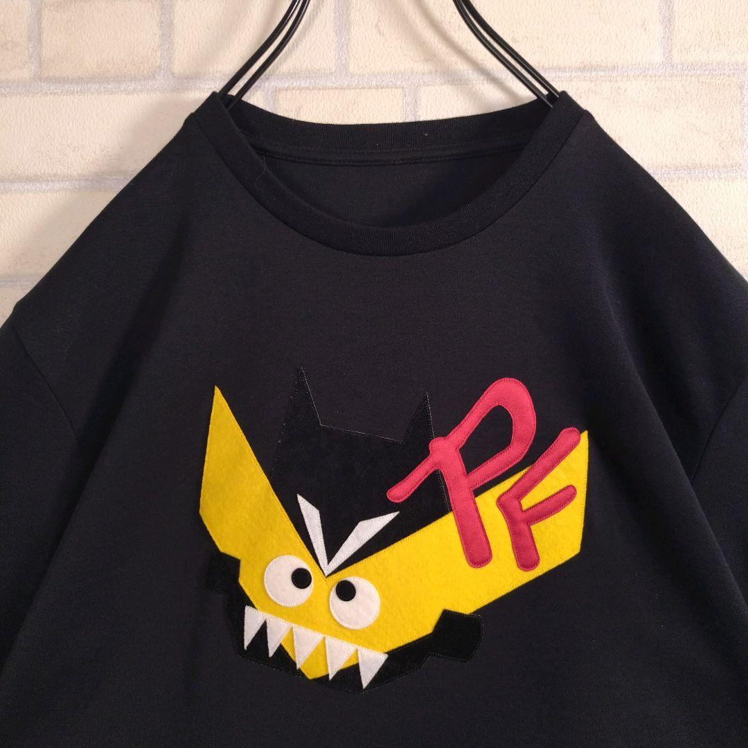 ルシアンペラフィネ★イタリー製 キャラクター 刺繍 半袖Tシャツ 黒 M
