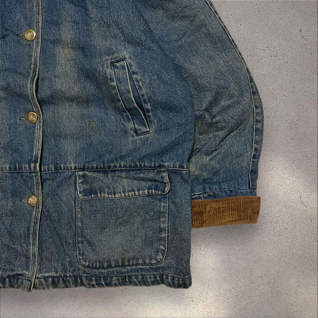 BASIC EDITIONS 90sカバーオールデニムジャケット襟コーデワーク系