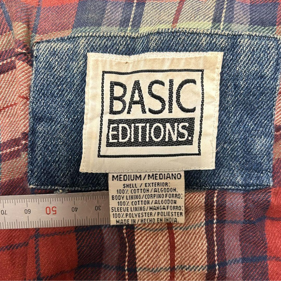 BASIC EDITIONS 90sカバーオールデニムジャケット襟コーデワーク系