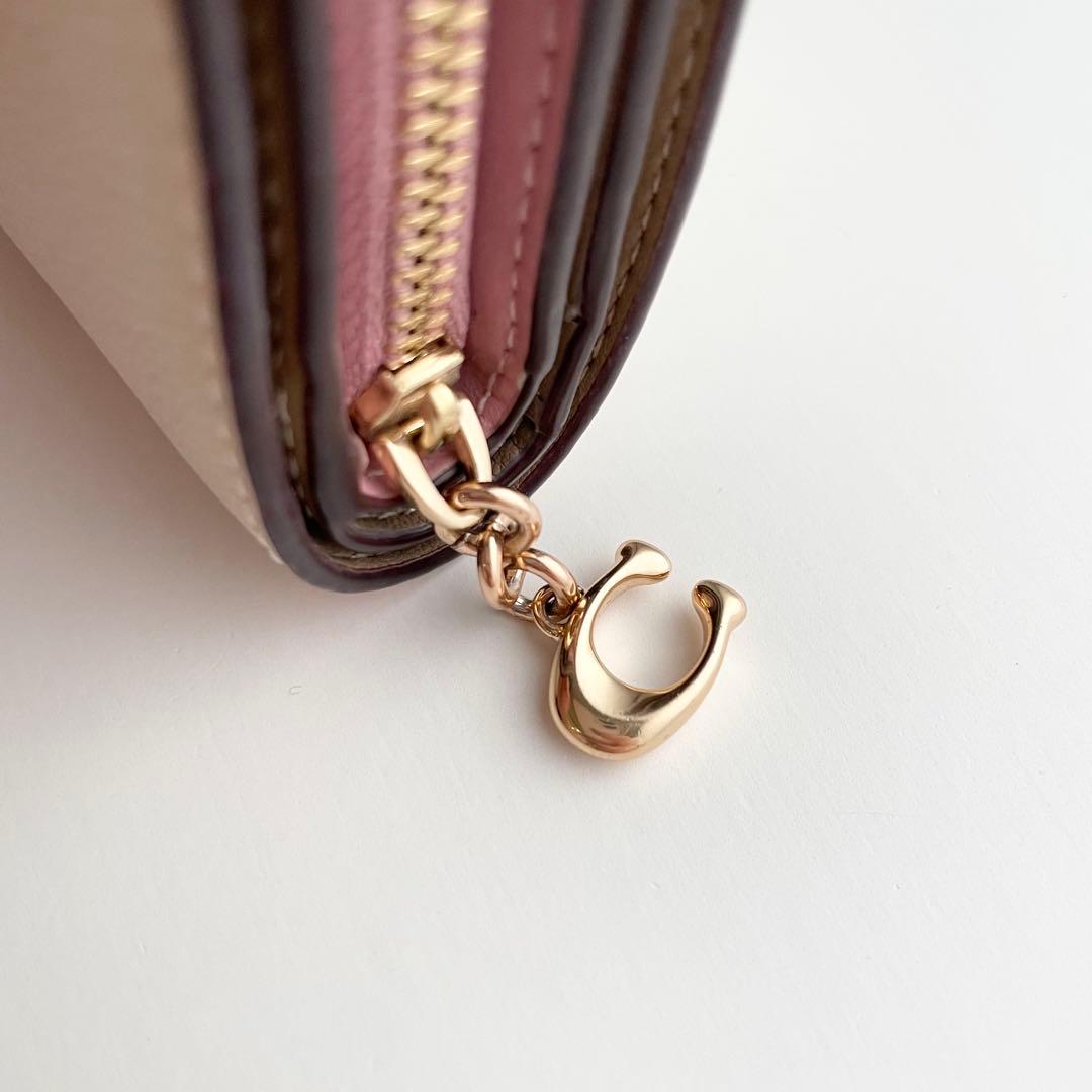 コーチ COACH 折り財布 花柄 スナップ ウォレット アイボリー