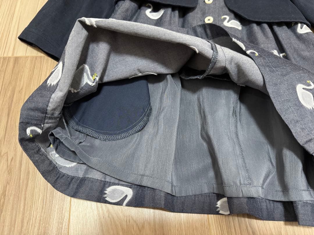 familiar 重ね着風　長袖ワンピース　フォーマル　90cm