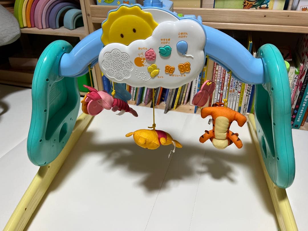 【動作確認済】【電池付】くまのプーさん えらべる回転6WAYジムにへんしんメリー