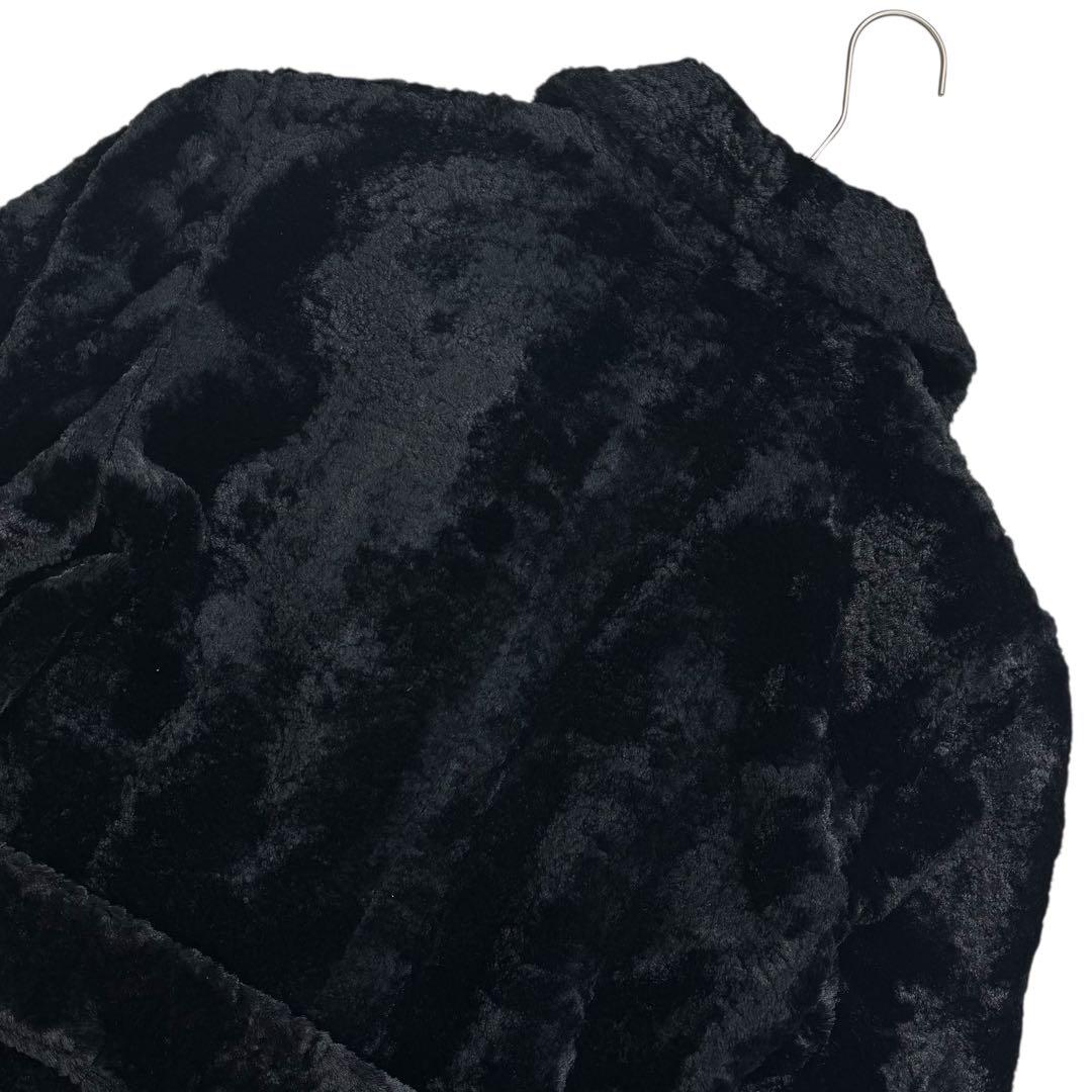 Max Mara マレーラ ベルテッド ロングコート ベルト付 エコファー 42
