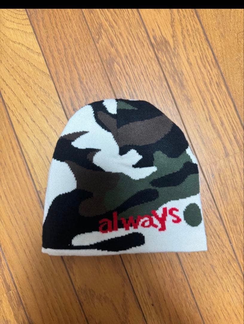 always do what you should do ビーニー ホワイト迷彩