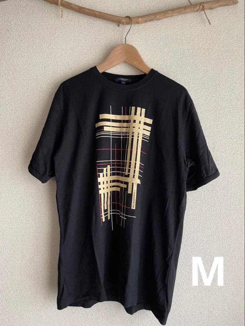 BURBERRY ブラック グラフィックTシャツ M