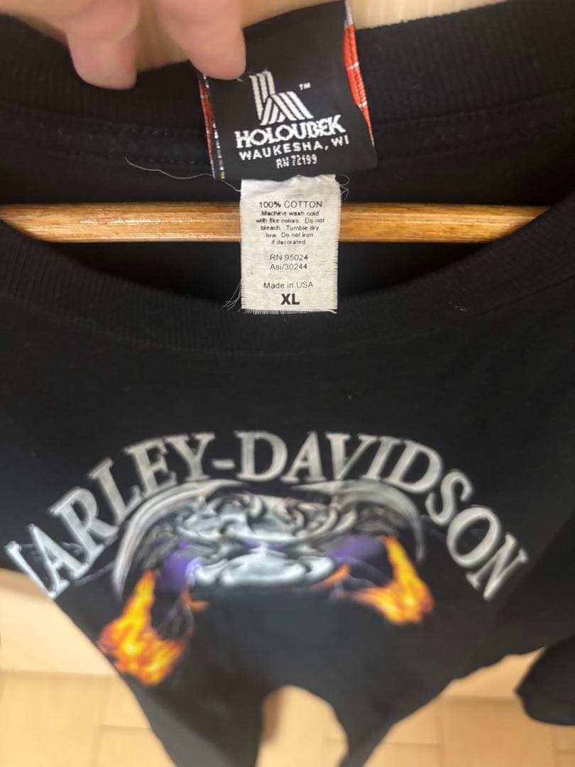 フレイム ファイヤーパターンHARLEY-DAVIDSON XL Tシャツ