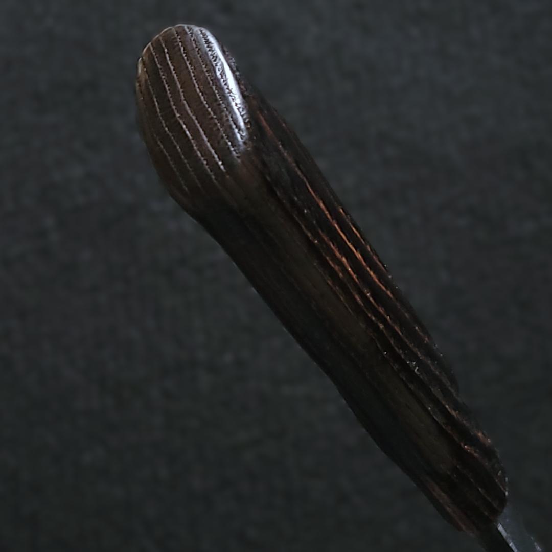 【現品限り】青紙2号 黒打 両刃出刃包丁 150㎜ #9397 焼栗柄 月光作