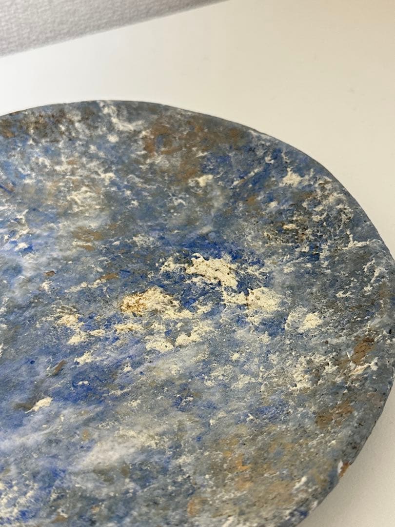 故金あかり　器　平皿　青