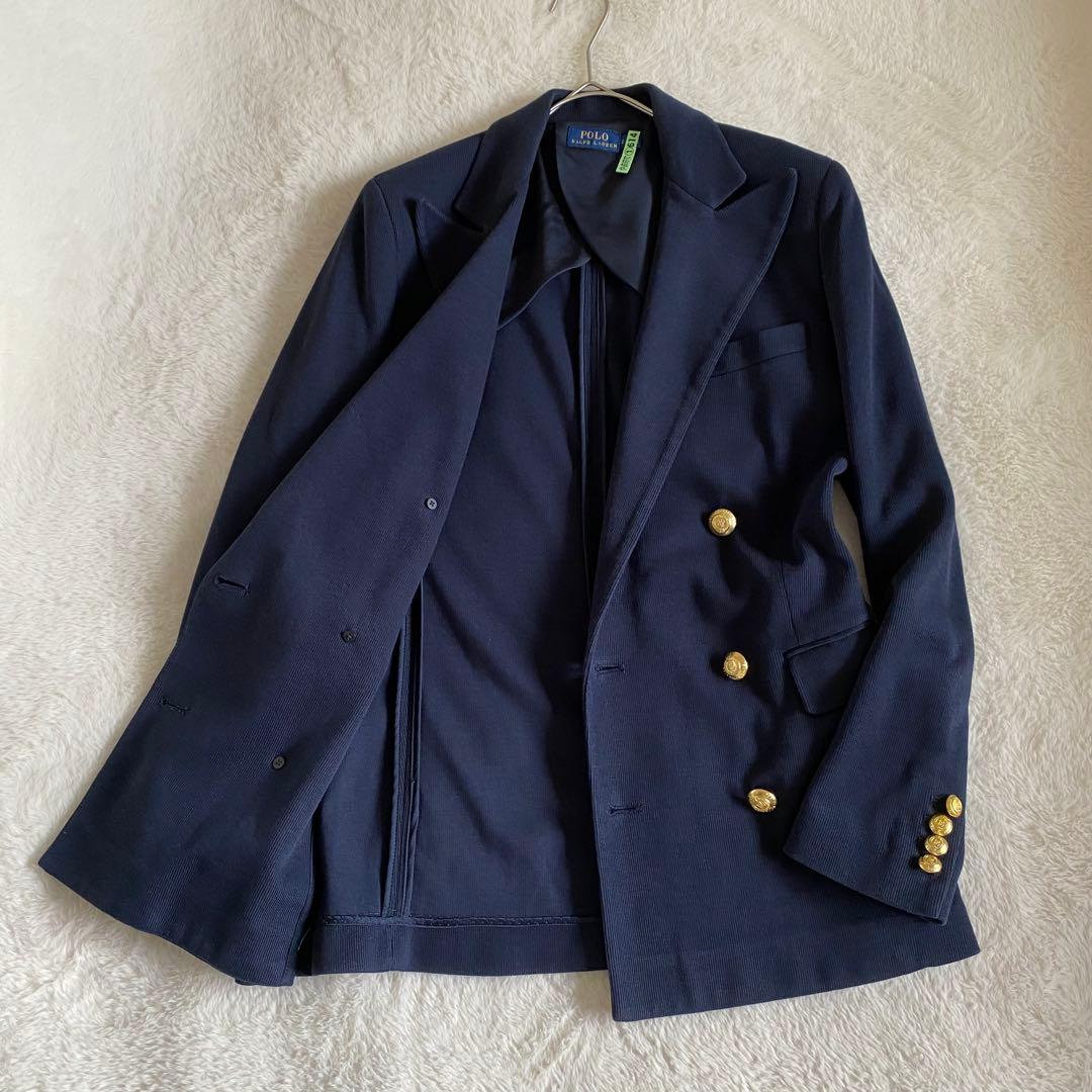 POLO RALPH LAUREN ニットダブルブレステッド　ジャケット　紺ブレ