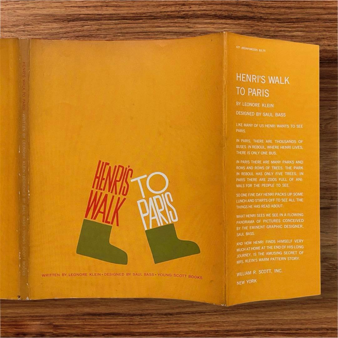 ★レア 洋書 絵本 Henri's Walk to Paris ソール・バス