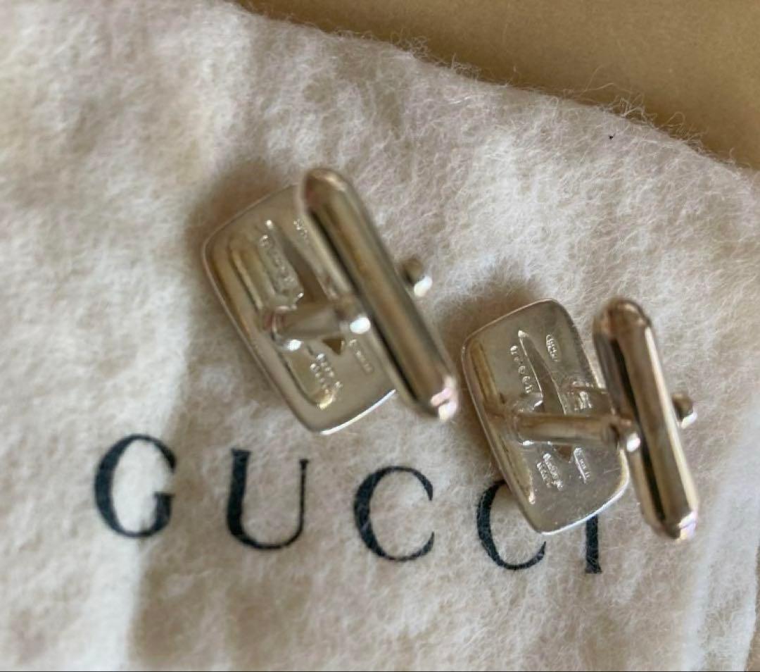 限定特価❗️GUCCI／Gマークシルバーカフスリンク！シルバー925・正規品・美品