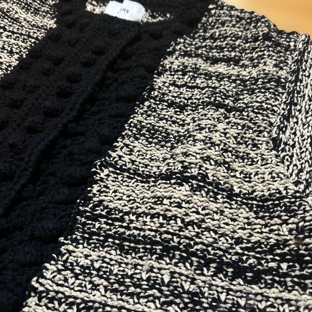 クラネ　DOT LINE HALF SLEEVE KNIT CARDIGAN