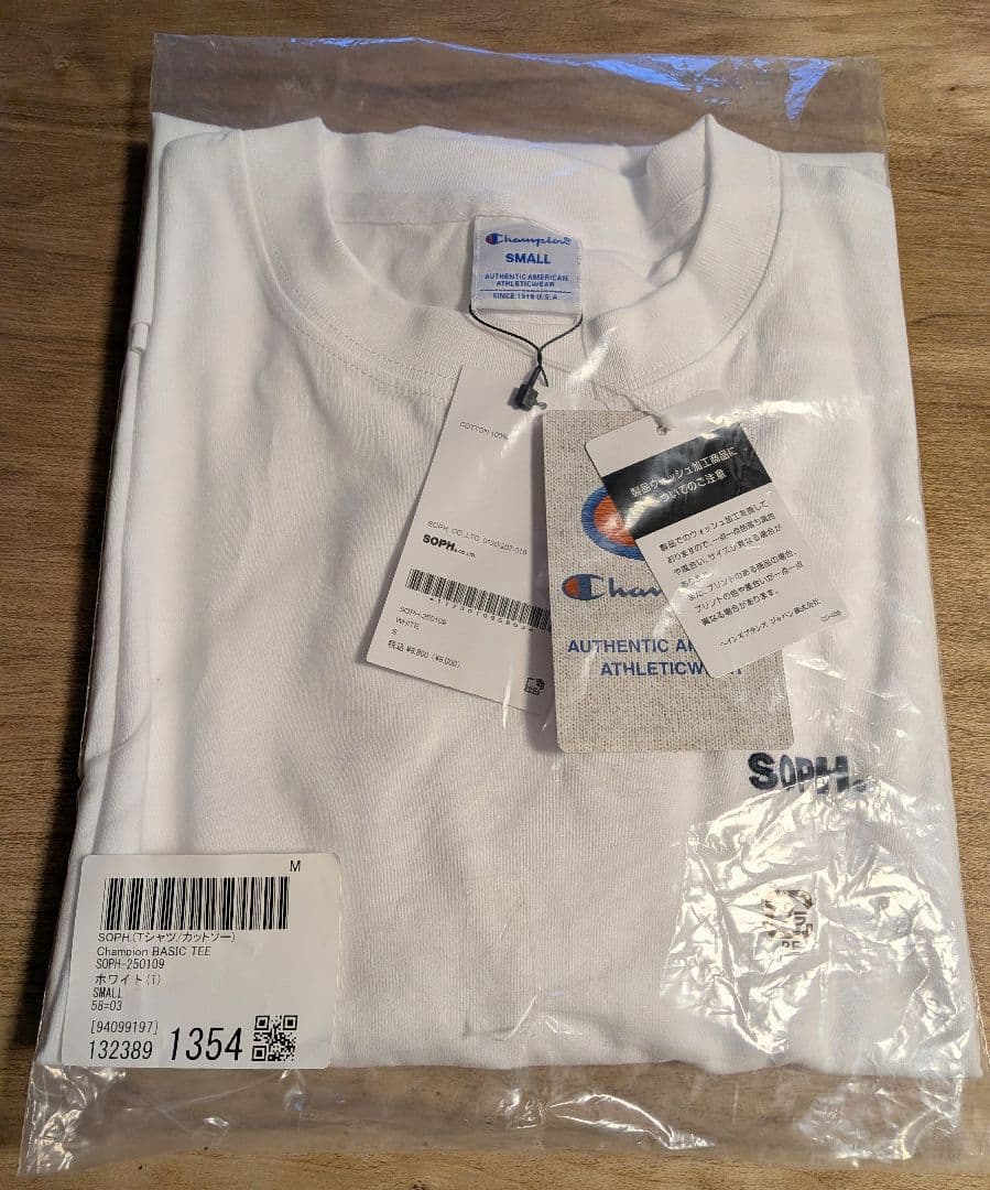 新品 25ss SOPH.× Champion BASIC TEE ホワイト S