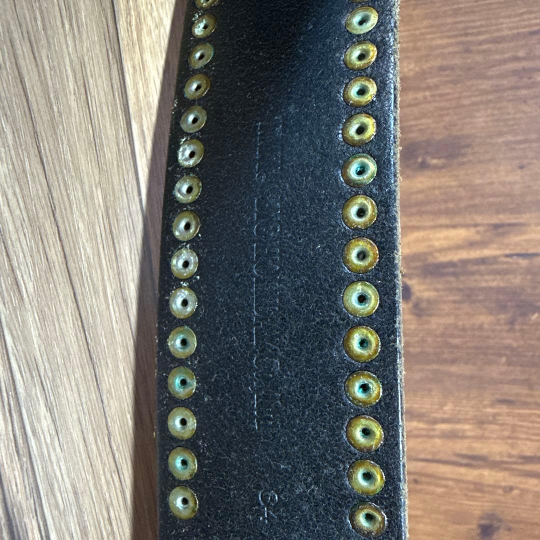 ヤングマン様　TMT スタッズ黒レザーベルト 34size