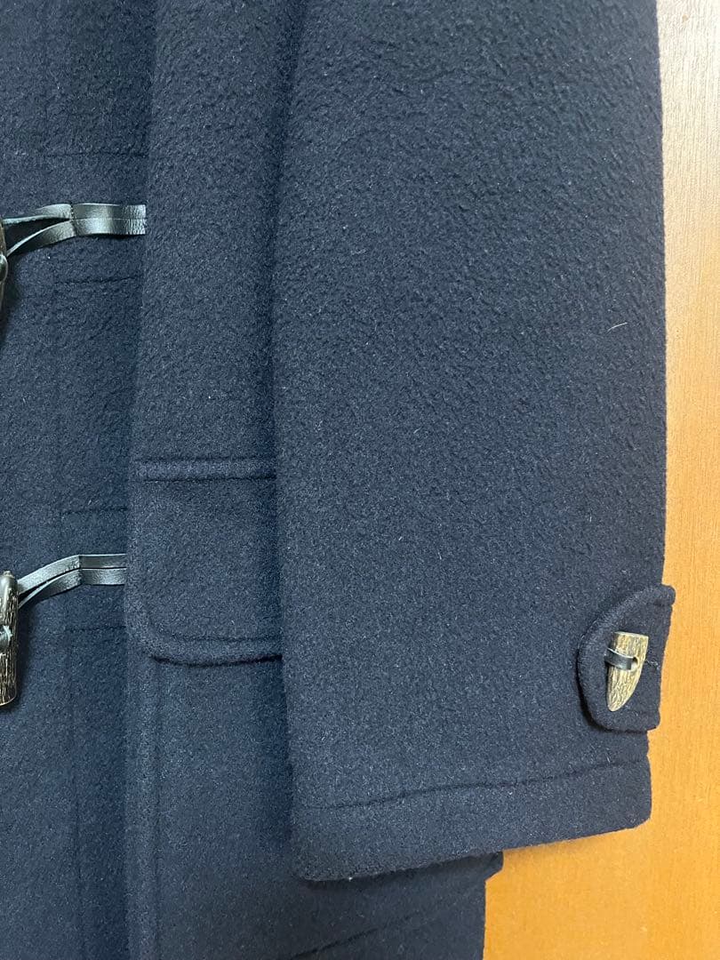 ネイビー ダッフルコート フード付き MADE IN ENGLAND used品