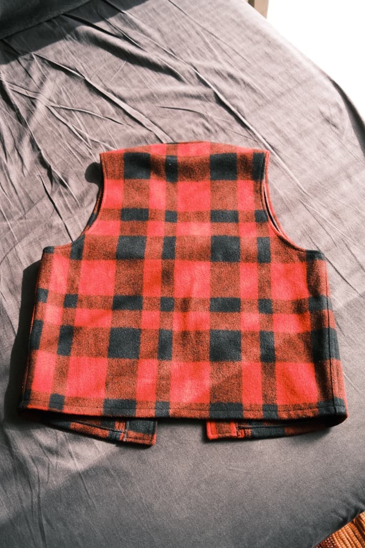 【売り切りたい】 FILSON MACKINAW WOOL VEST　赤黒　M