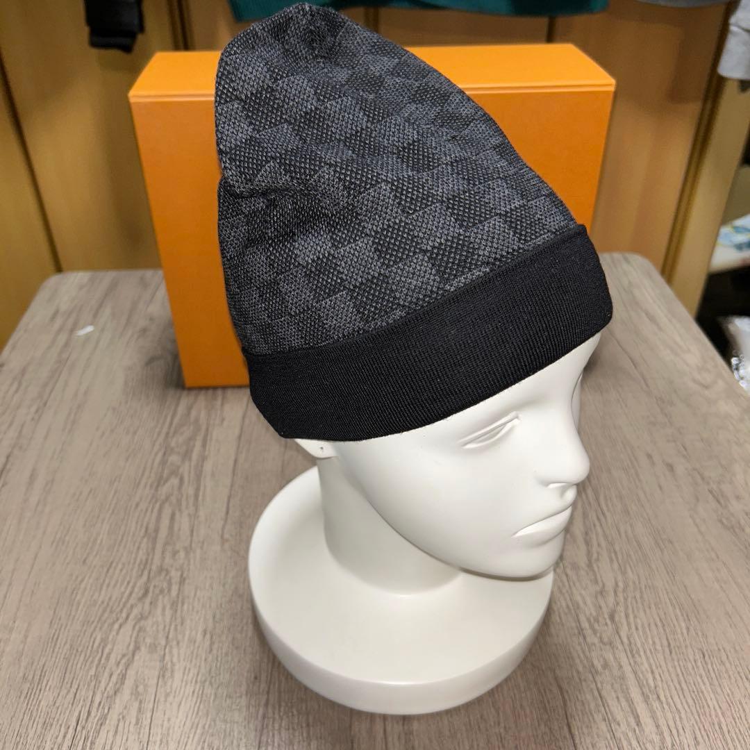 新品未使用LOUISVUITTONルイヴィトンニット帽ボネプティダミエグレー