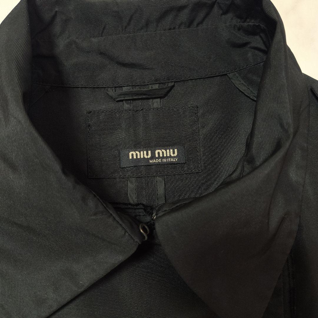 miu miu ブラック トレンチコート　38