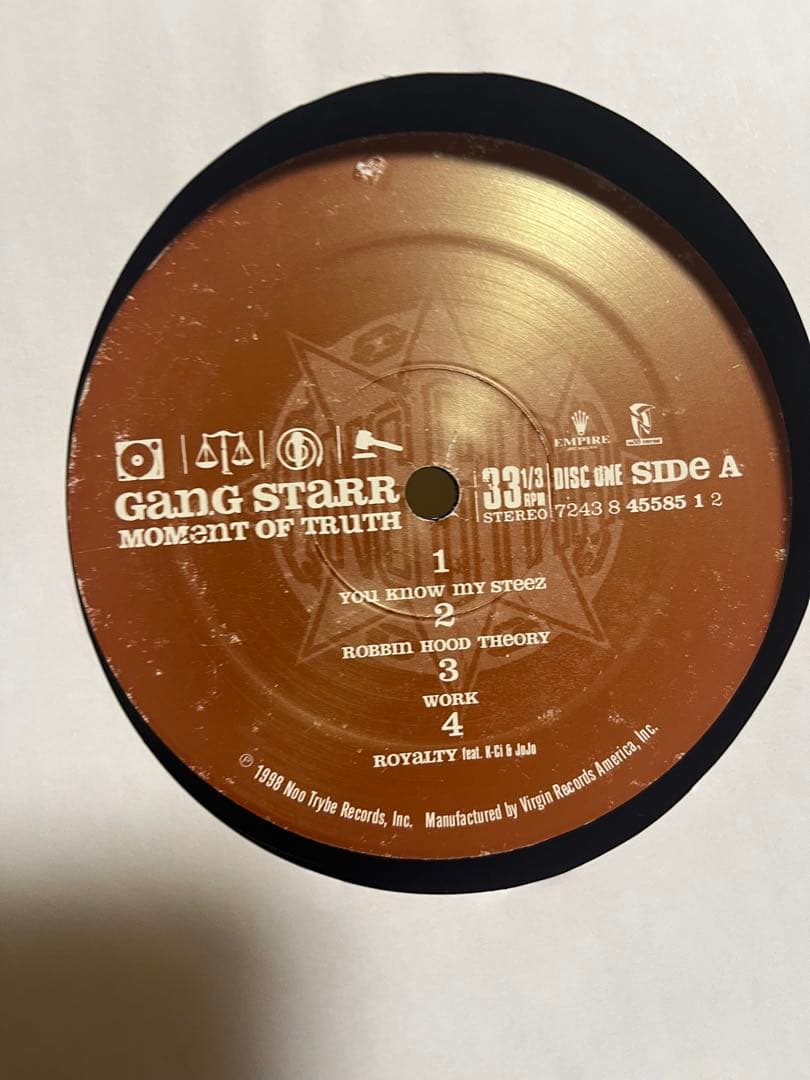 USオリジナル GANG STARR - MOMENT OF TRUTH 3LP