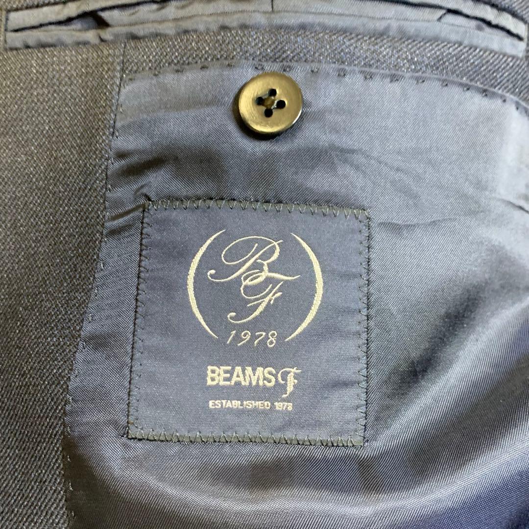 美品 23AW ビームスエフ ジャケット ホップサック ウール ネイビー L相当