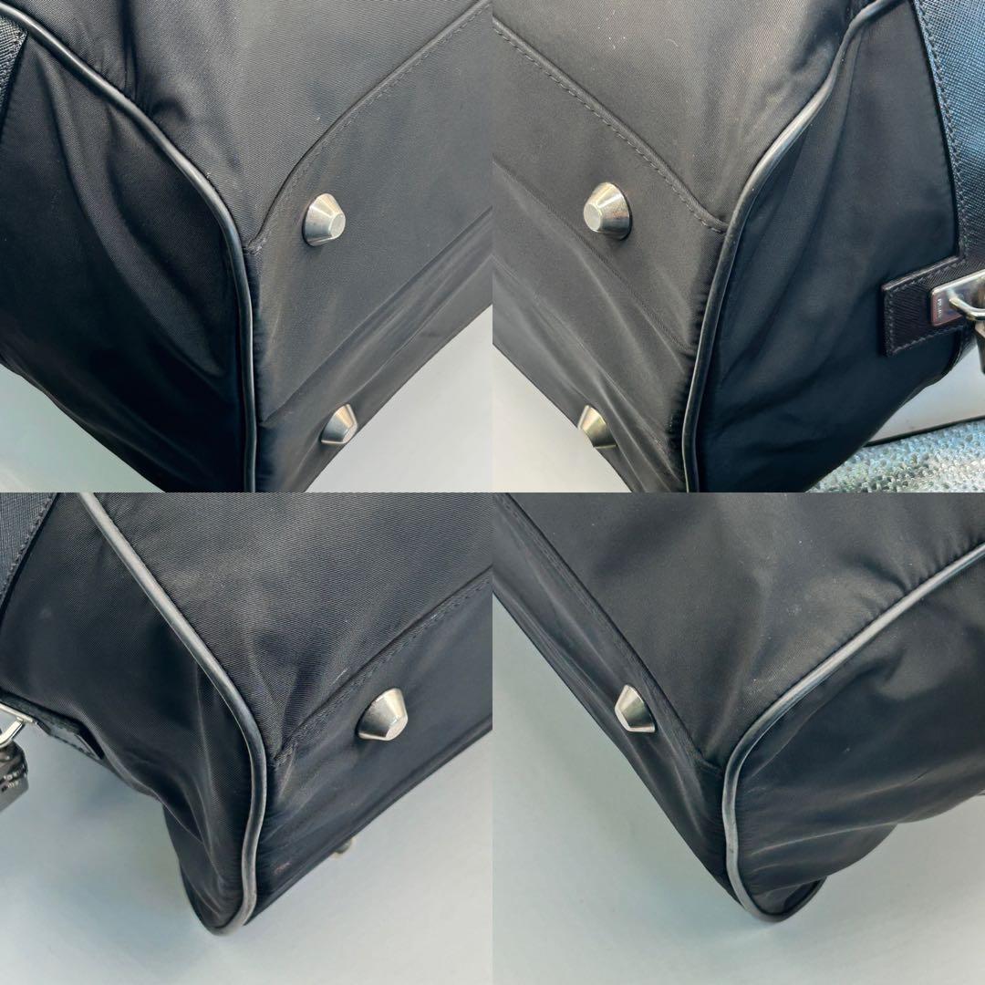 PRADA プラダ ナイロン ボストンバッグ VIAGGIO V19S ブラック