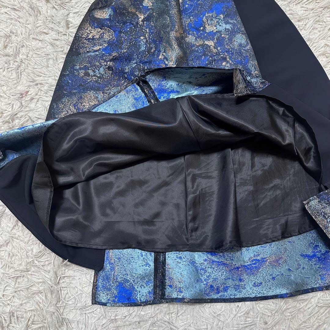 HARE ハレ メタリック 抽象 ジャガード フレアスカート 希少カラー ラメ
