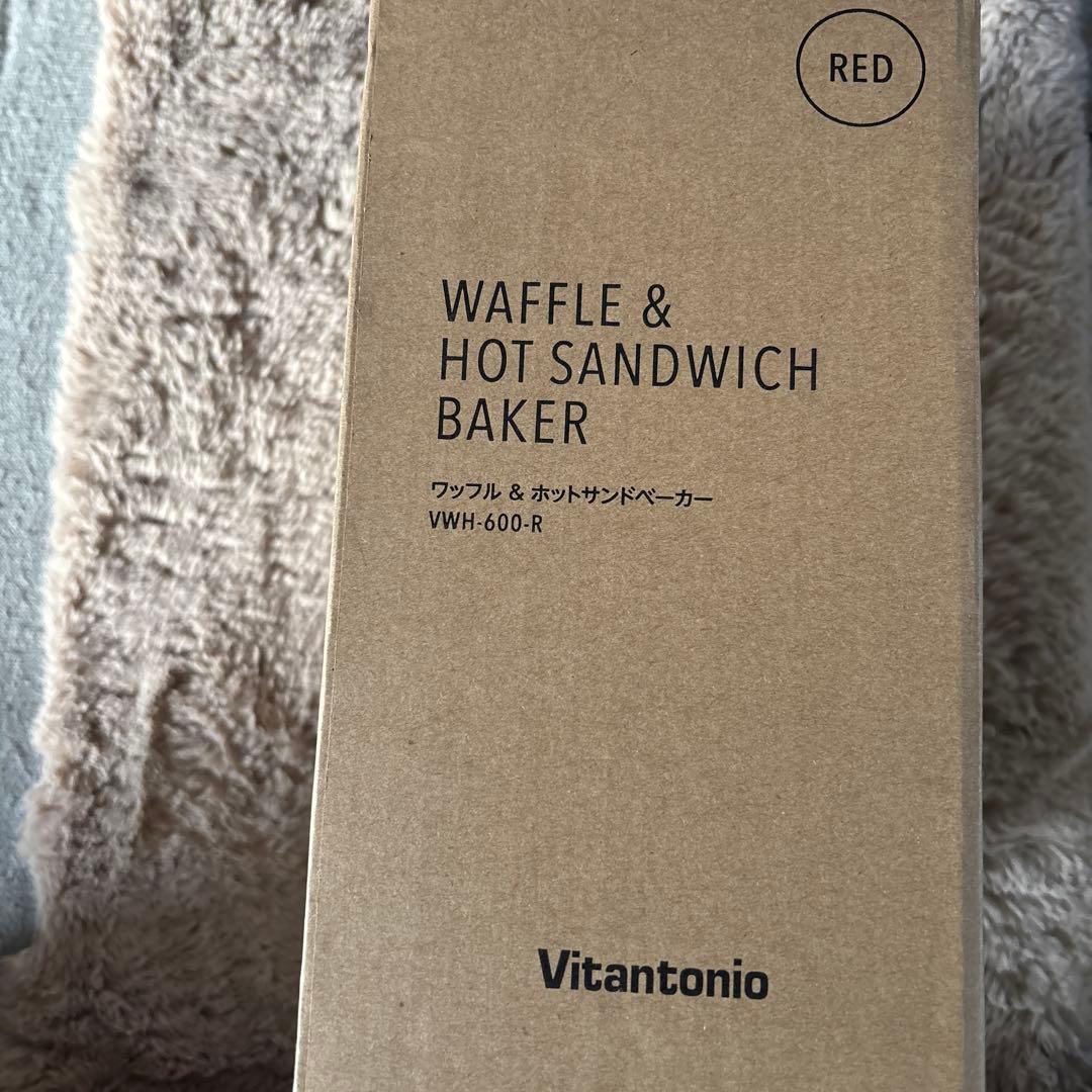 Vitantonio ワッフル＆ホットサンドメーカー VWH-600-R