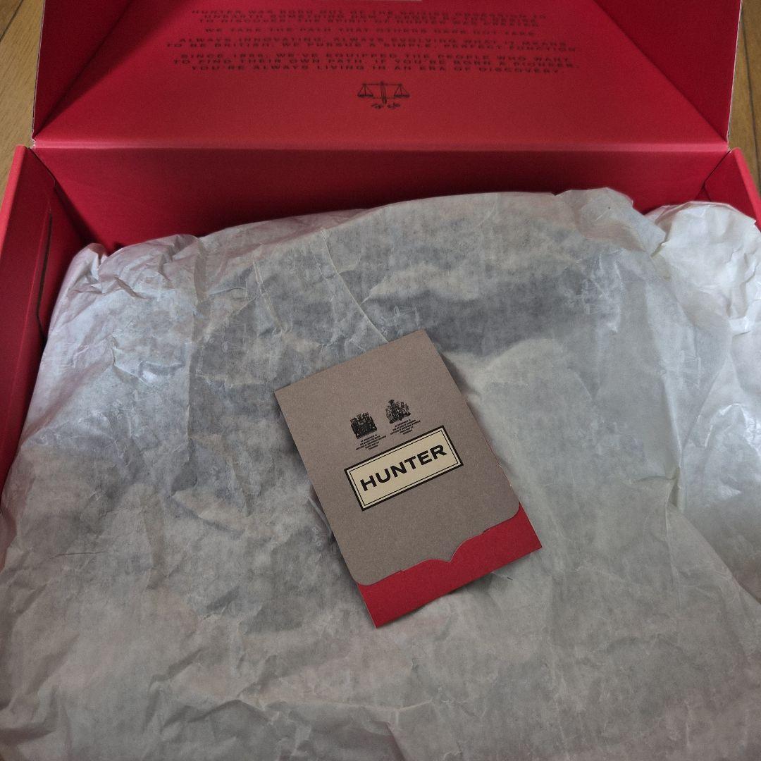 【美品】HUNTER ブラック レインシューズ UK6