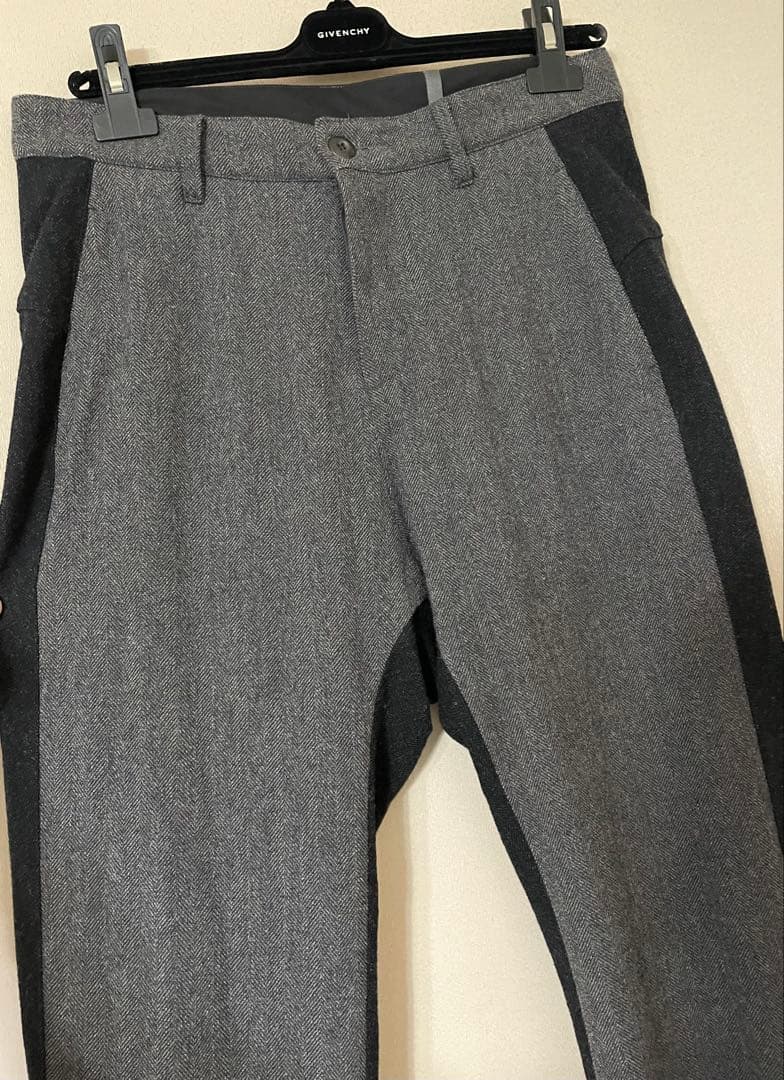 希少品★カズユキクマガイ カシミヤウール ヘリングボーン サルエルパンツ