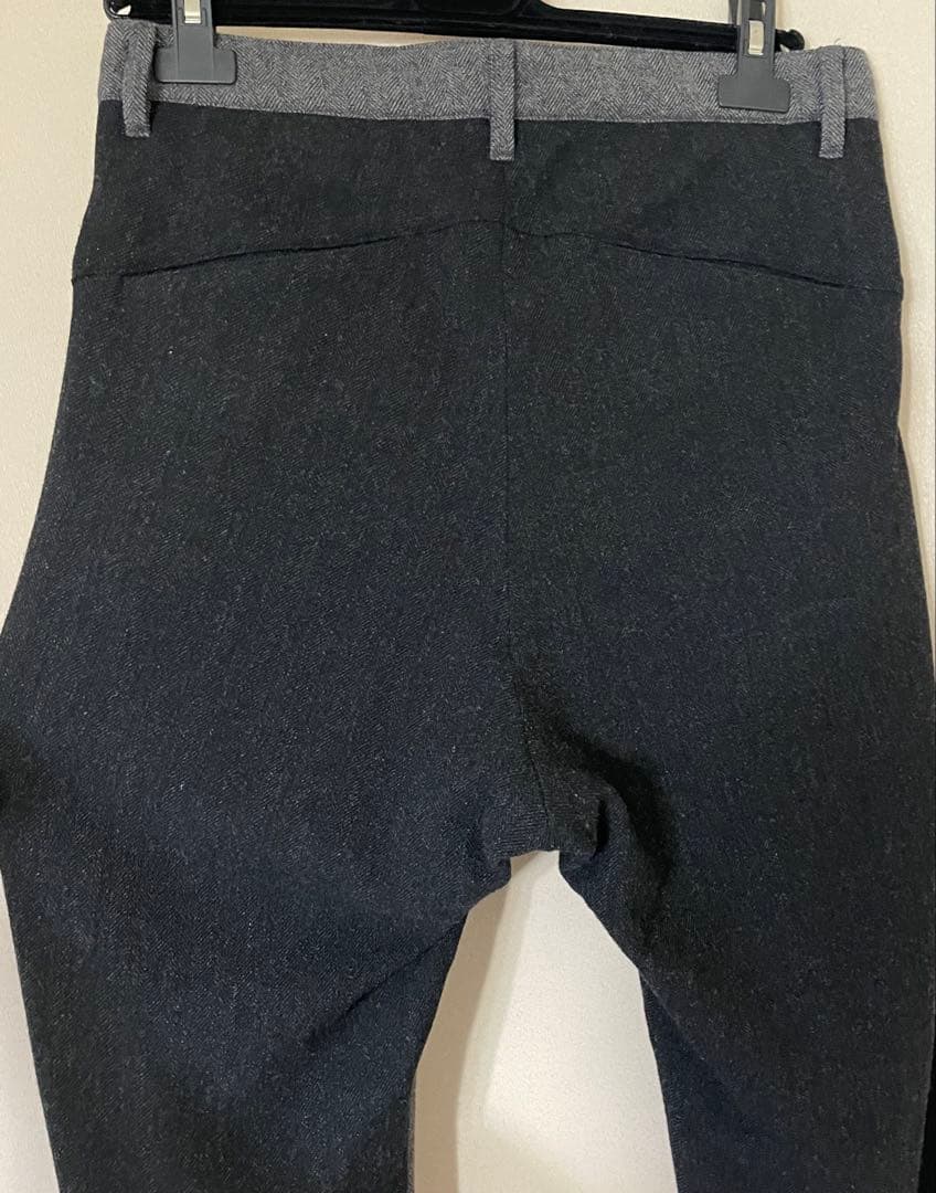 希少品★カズユキクマガイ カシミヤウール ヘリングボーン サルエルパンツ