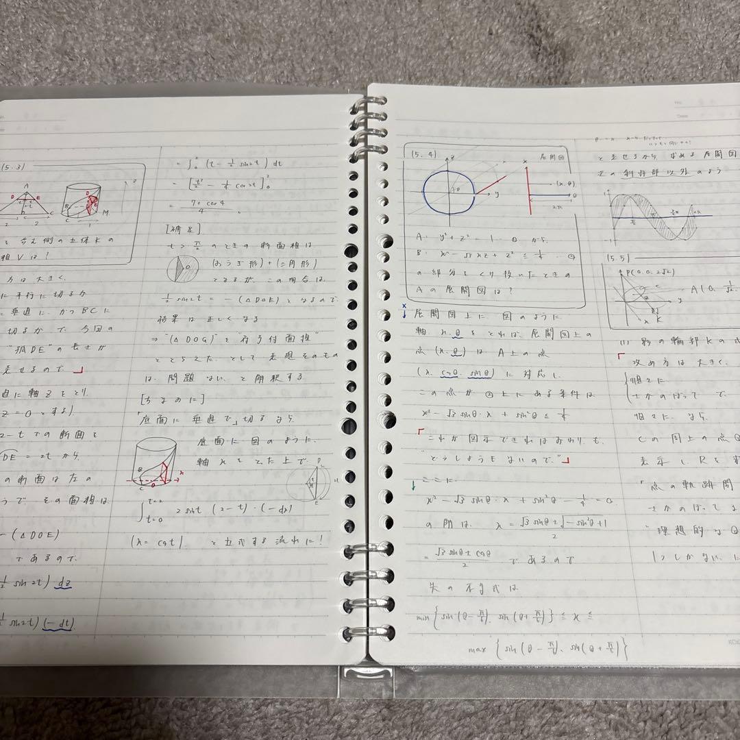 SEG 東大図形数学、東大解析数学、微積演習G、板書ノート、プリント全種