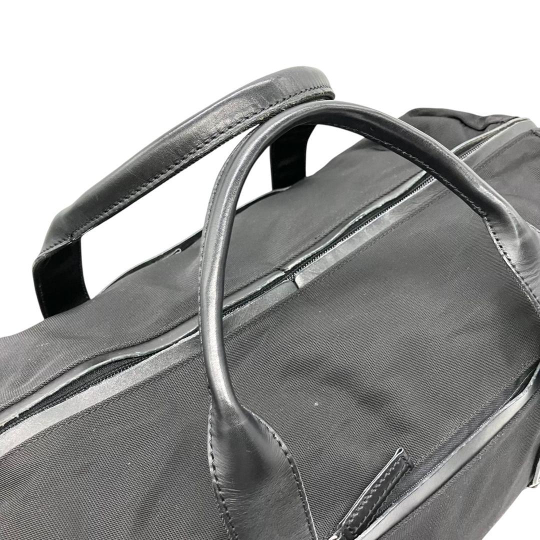 Y'SACCS ボストンバッグ 2way キャンバス 本革 レザー 黒 1363