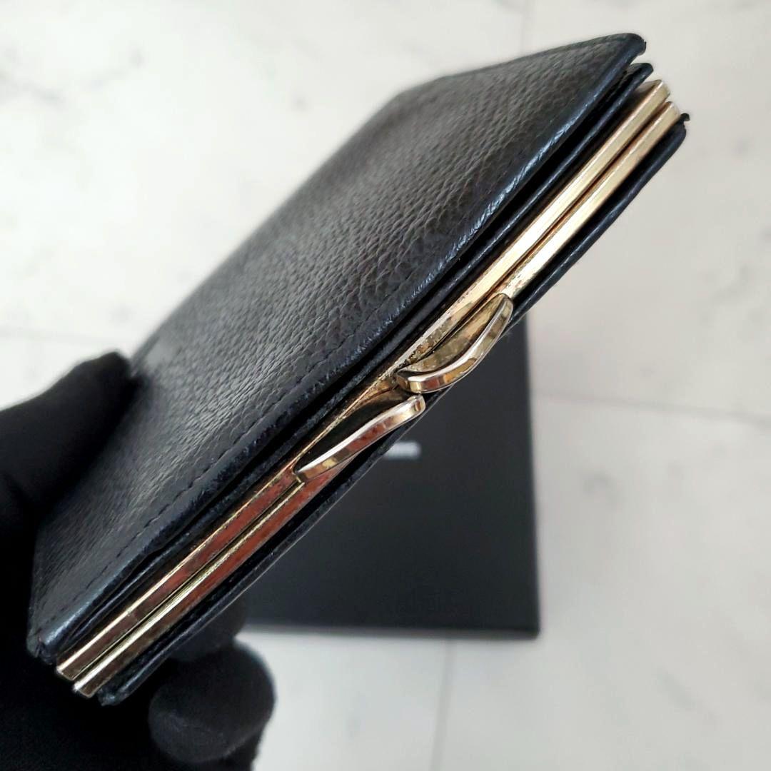 もう手に入らない！ 美品 バーバリー 折り財布 がま口 ノバチェック 黒 レア