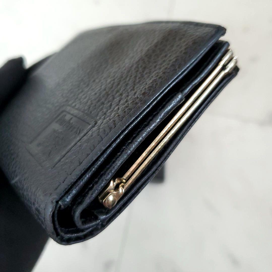 もう手に入らない！ 美品 バーバリー 折り財布 がま口 ノバチェック 黒 レア