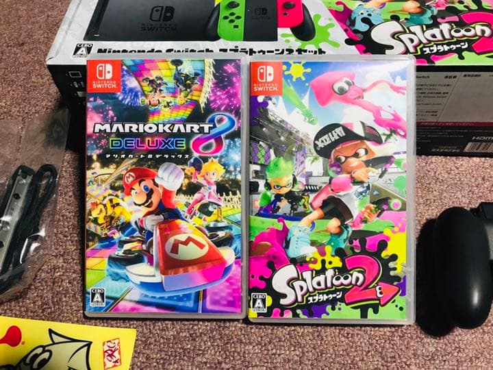 【ソフト2つ付】任天堂スイッチ スプラトゥーン＋マリオカート Switch