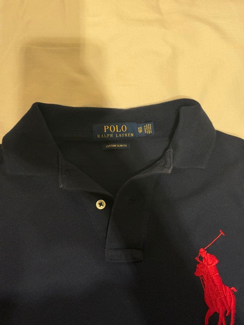 Polo Ralph Lauren ネイビー 長袖ポロシャツ M ビックポニー
