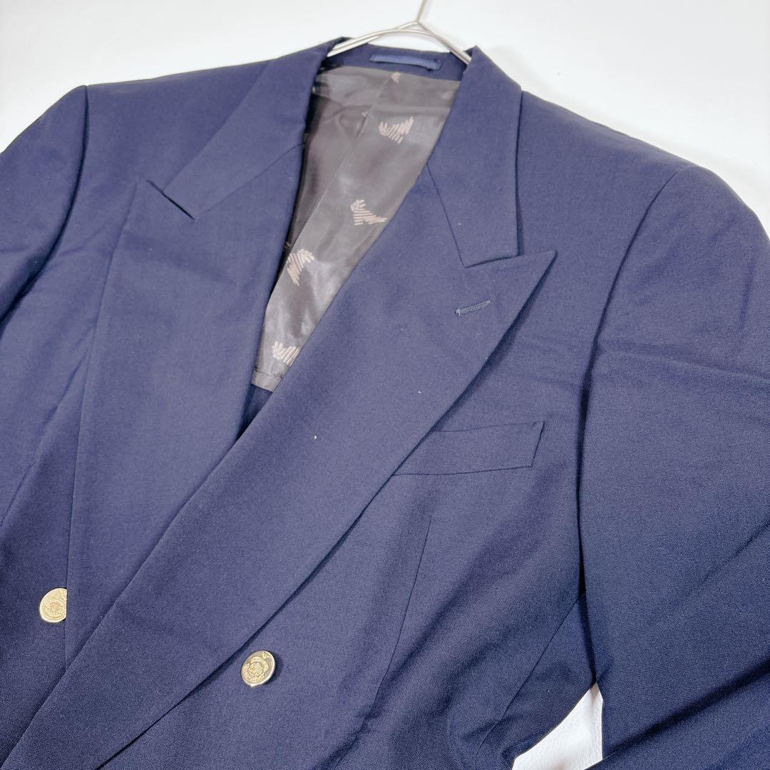 希少✨ EMPORIO ARMANI 紺ブレ　金ボタン　ダブル　サイズL