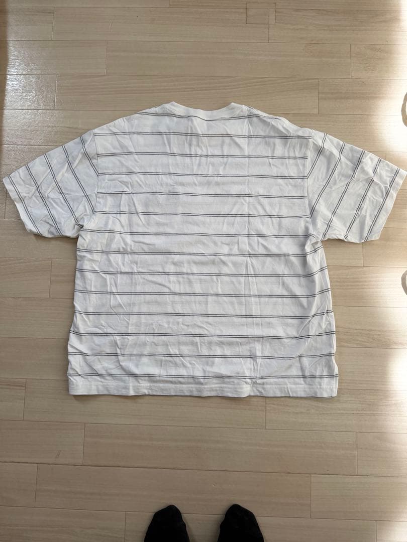 トップス PANEL BORDER S/S T-SHIRT white M