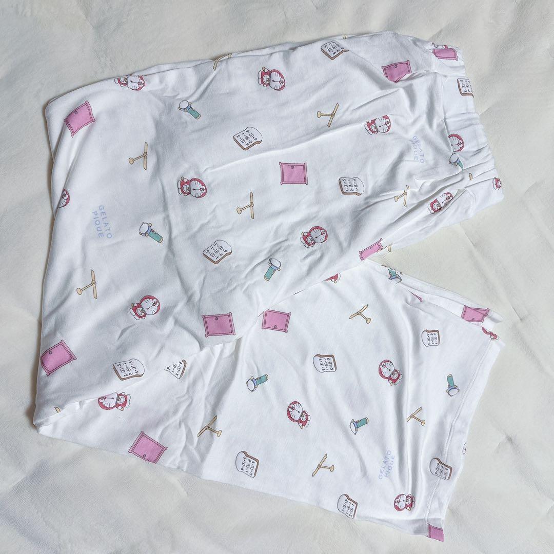 【新品】ジェラートピケ ドラえもん ワンポイントTシャツ＆総柄ロングパンツセット