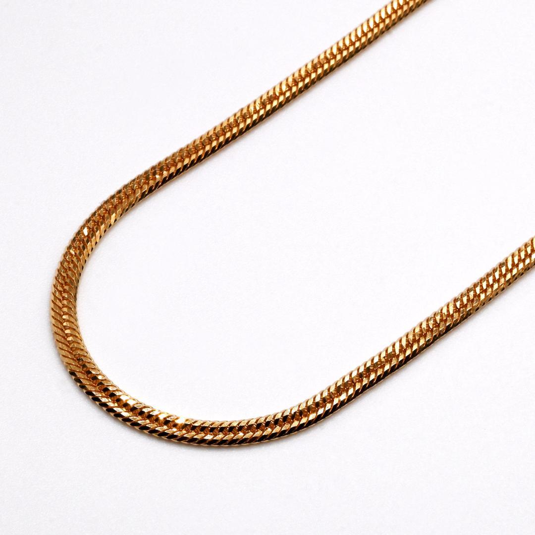 18金喜平ネックレス12面トリプル12g50cm造幣局検定マーク刻印入