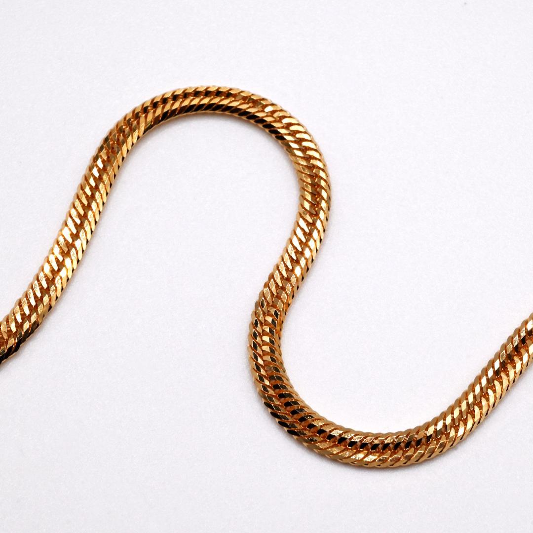 18金喜平ネックレス12面トリプル12g50cm造幣局検定マーク刻印入