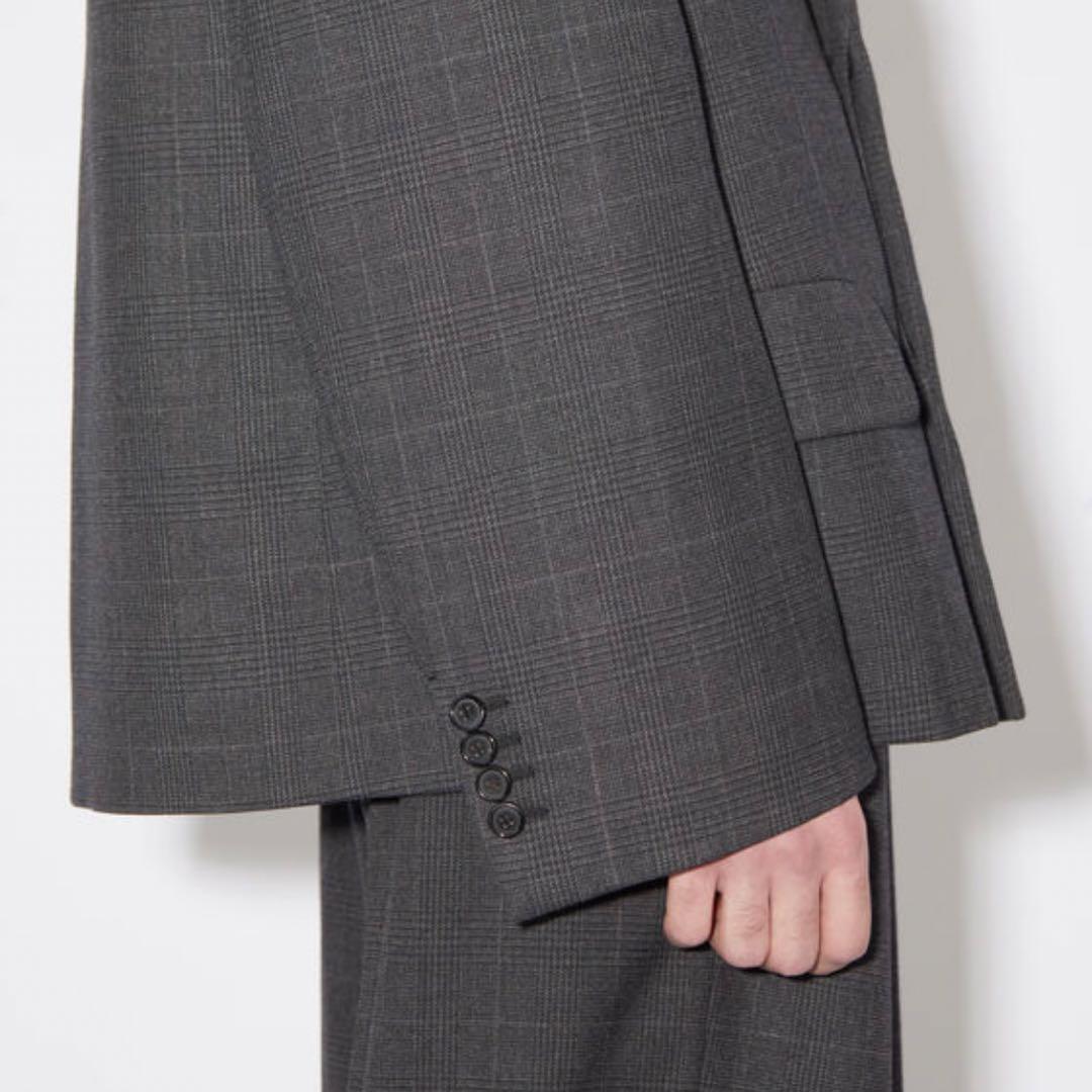 【hasu】Acne Studiosグレーダブルブレストチェックジャケット