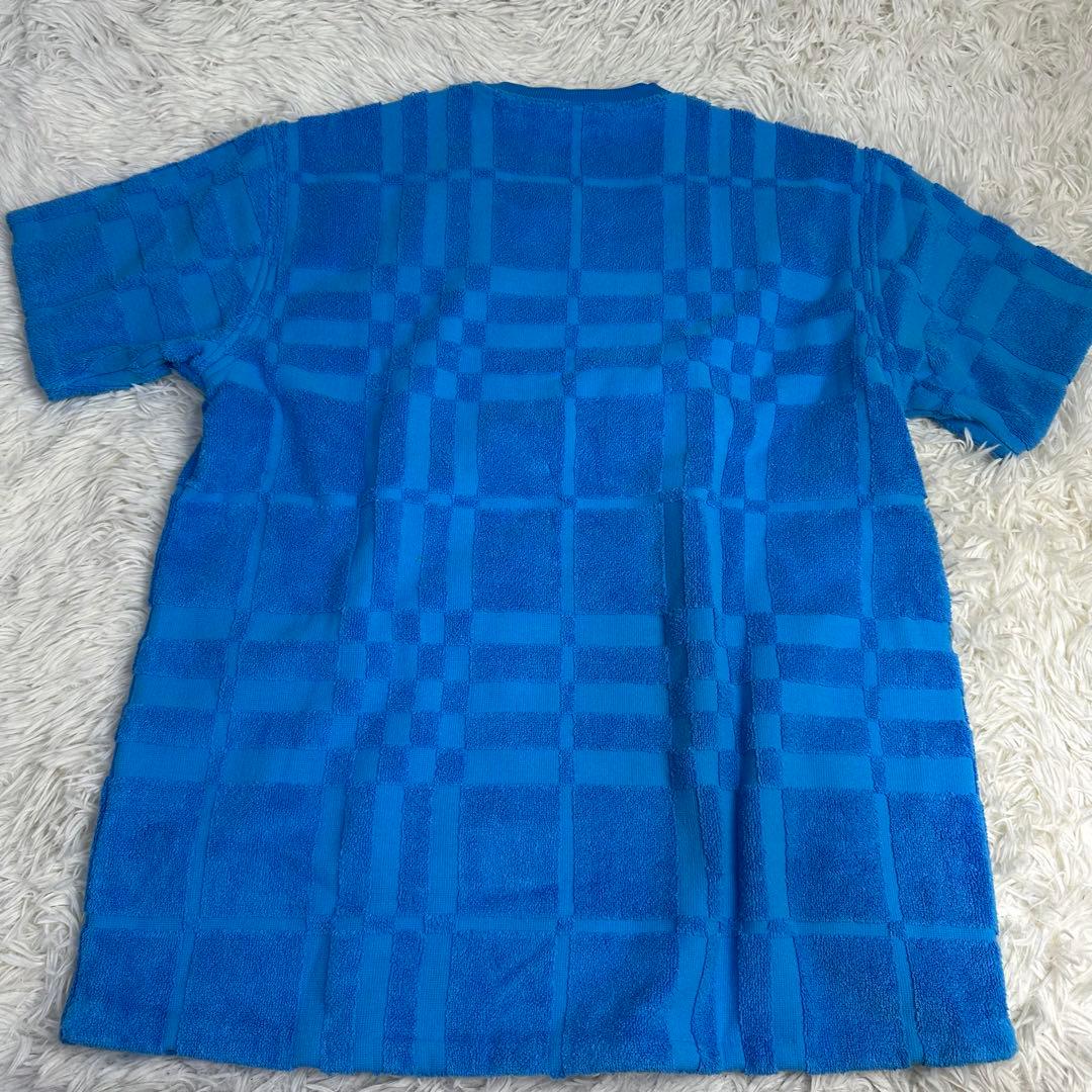 オ*フ様 美品 BURBERRY/バーバリー チェック柄 パイル地 厚手 半袖T