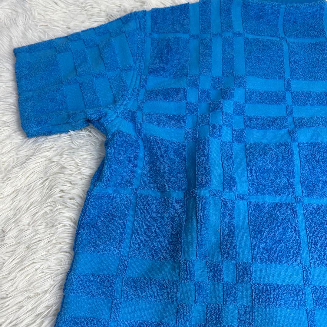 オ*フ様 美品 BURBERRY/バーバリー チェック柄 パイル地 厚手 半袖T
