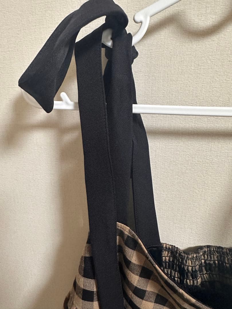MAISON RAVIEWチェックリボンキャミソール