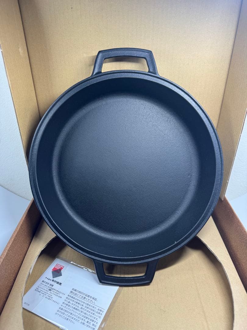 【新品未使用】岩鋳 南部鉄器 すき焼き鍋「ほほえみ」IH対応 日本製
